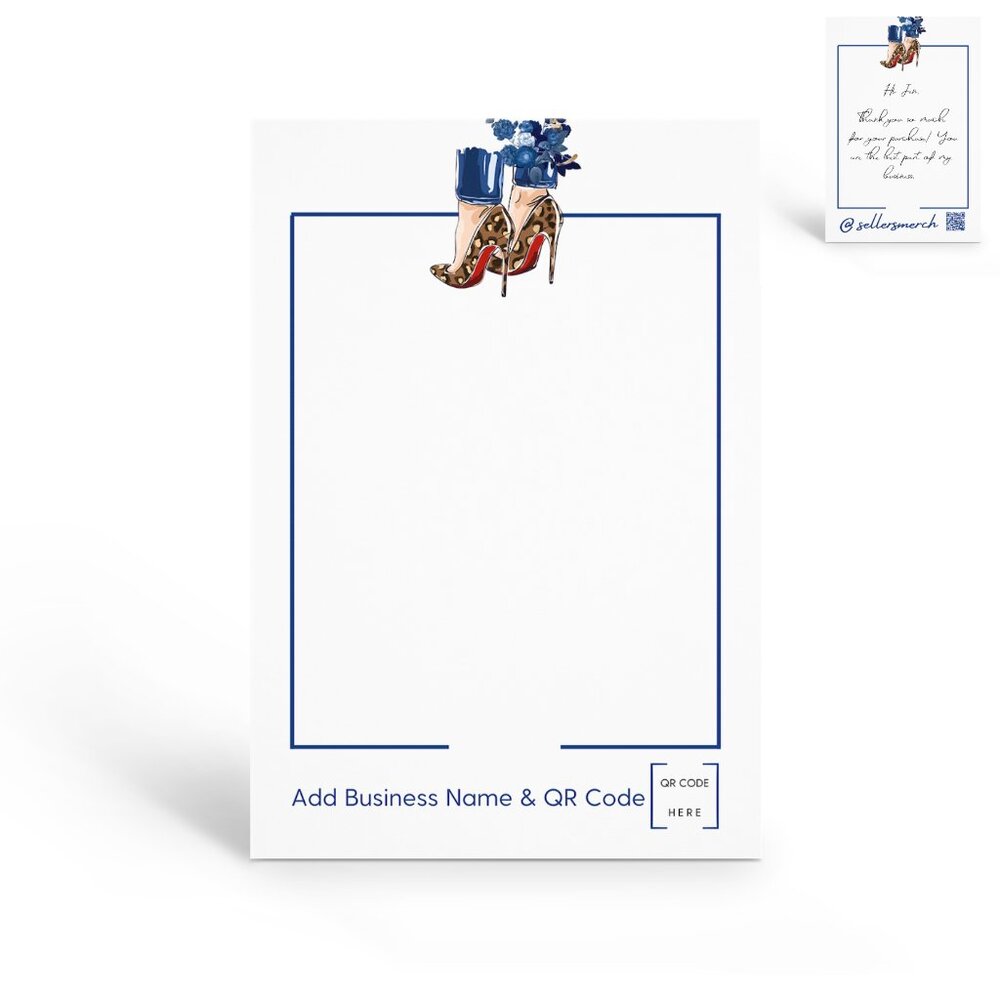 Note Card for Handwritten Thank You – Personalized with QR Code